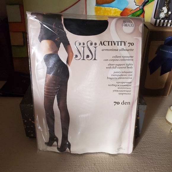 SiSi Tights 5-Maxi Nero 70 den - Picture 1 of 3